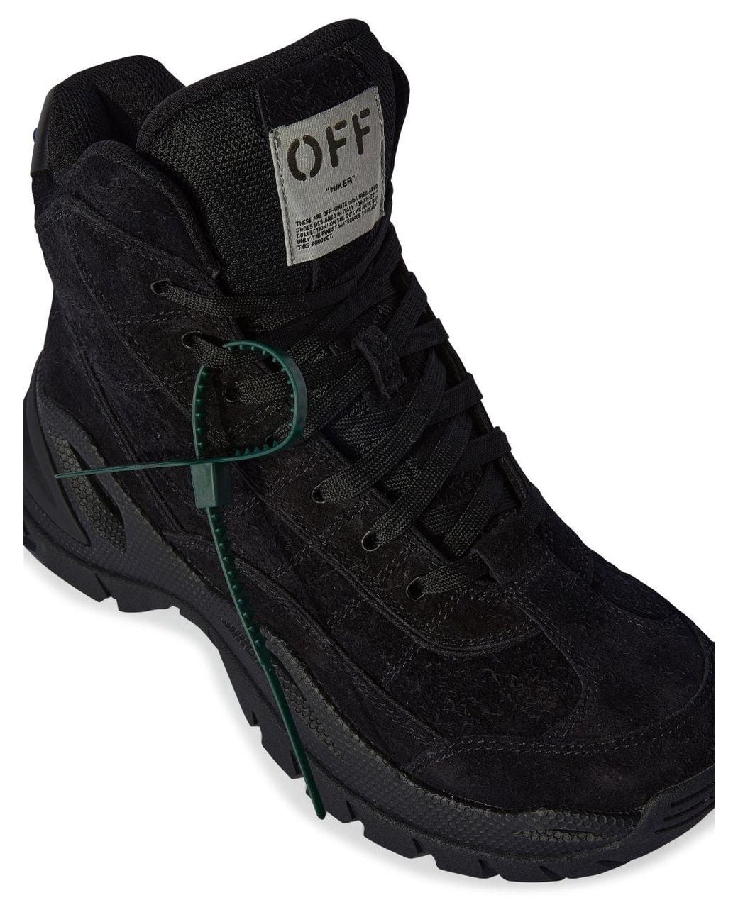 Off-White c/o Virgil Abloh Black Hiker Hi-Top Sneakers for men