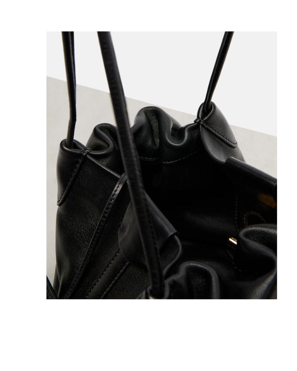 Loro Piana Black Gathered Shoulder Bag