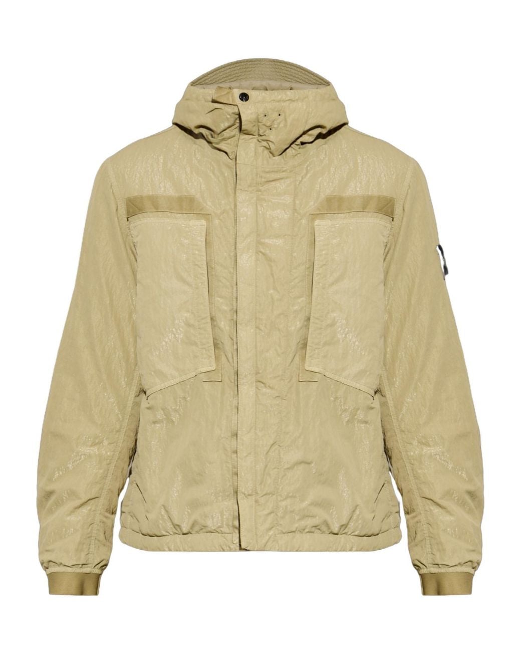 Stone Island Natural Logo Patch Hooded Jacket for men