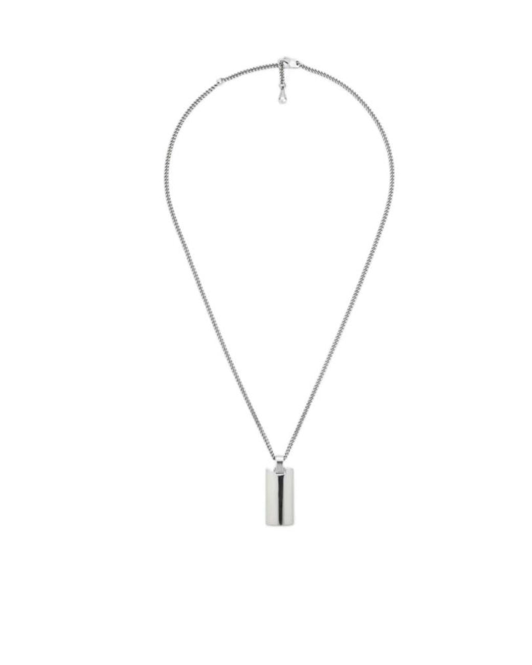 Gucci Metallic Diamante Pendant Necklace for men