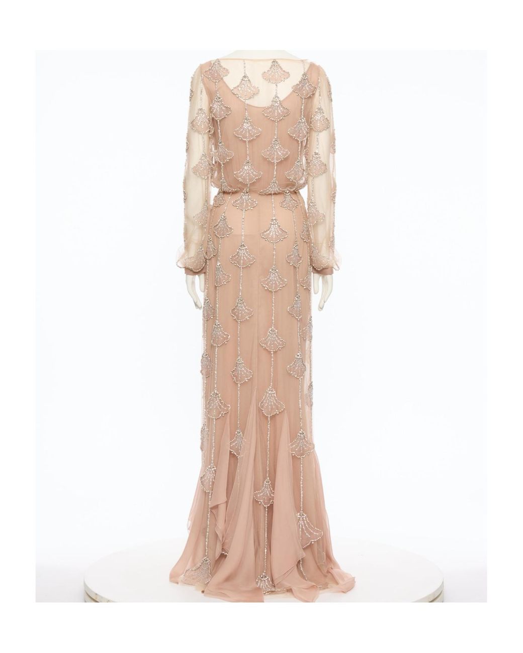 Valentino Natural Long Sleeve Dress