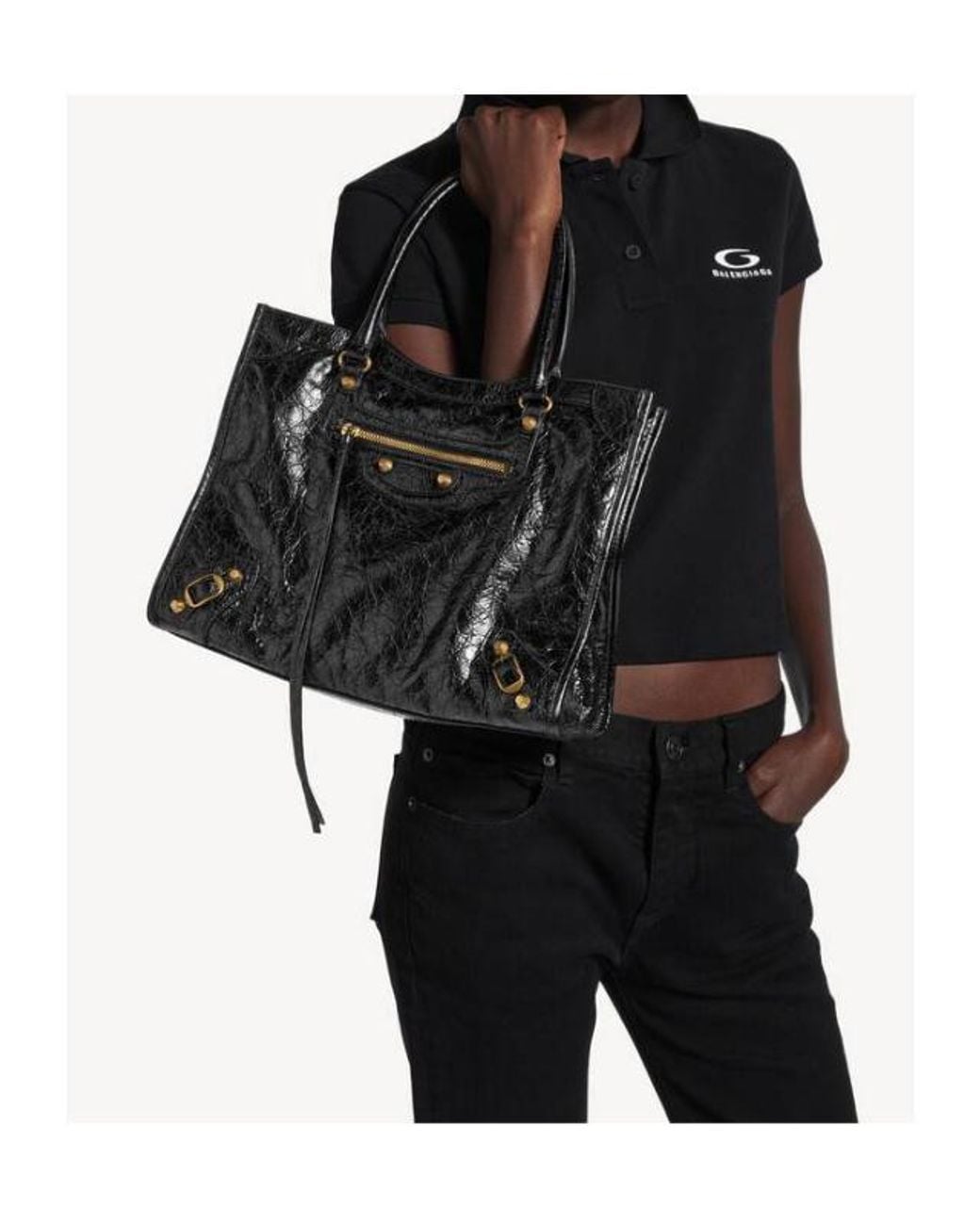 Balenciaga Black Le City Tote Bag
