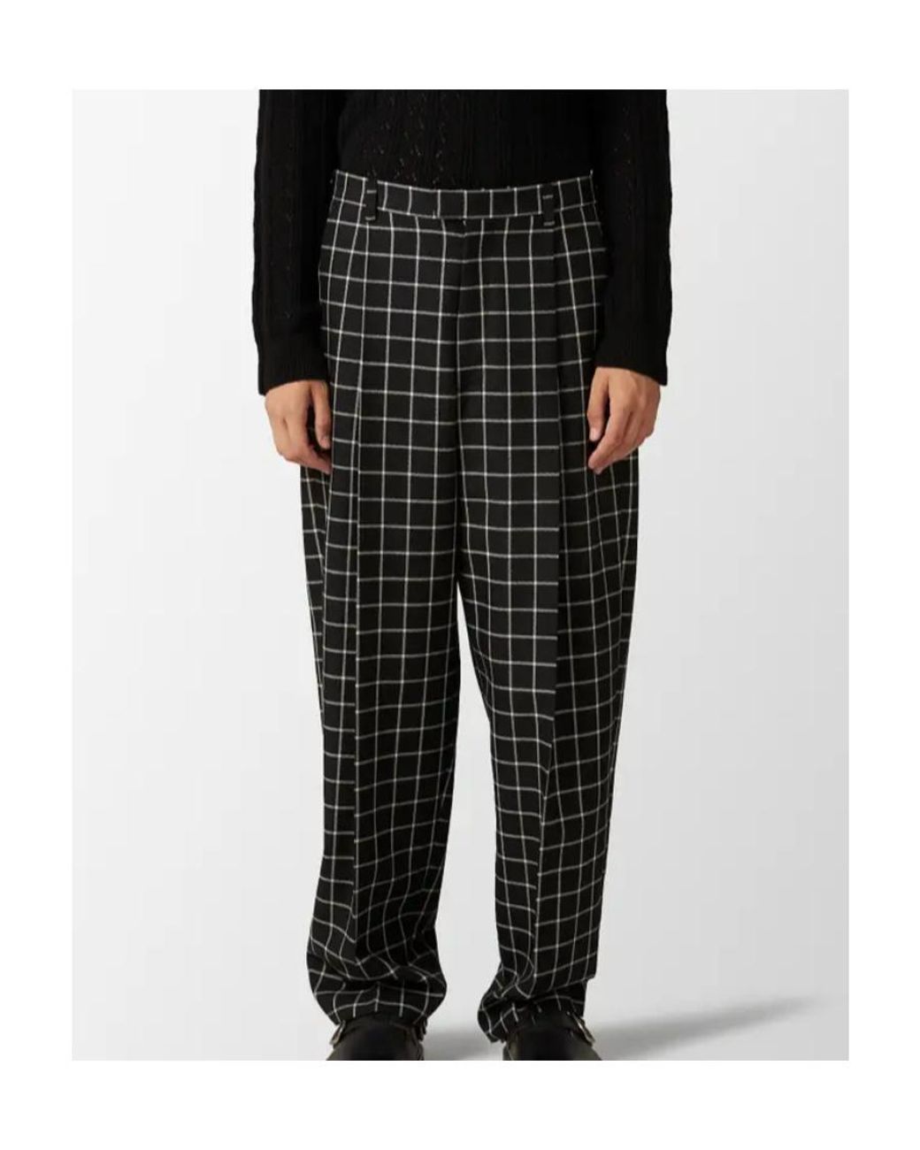Marni Black Check Patterned Trousers for men