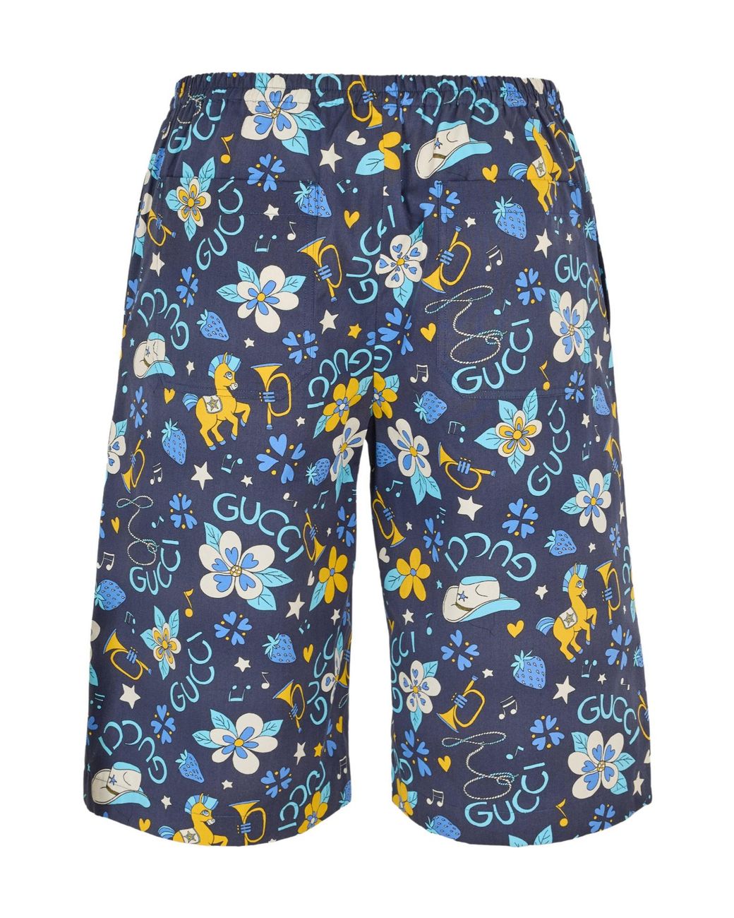 Gucci Blue Printed Shorts for men