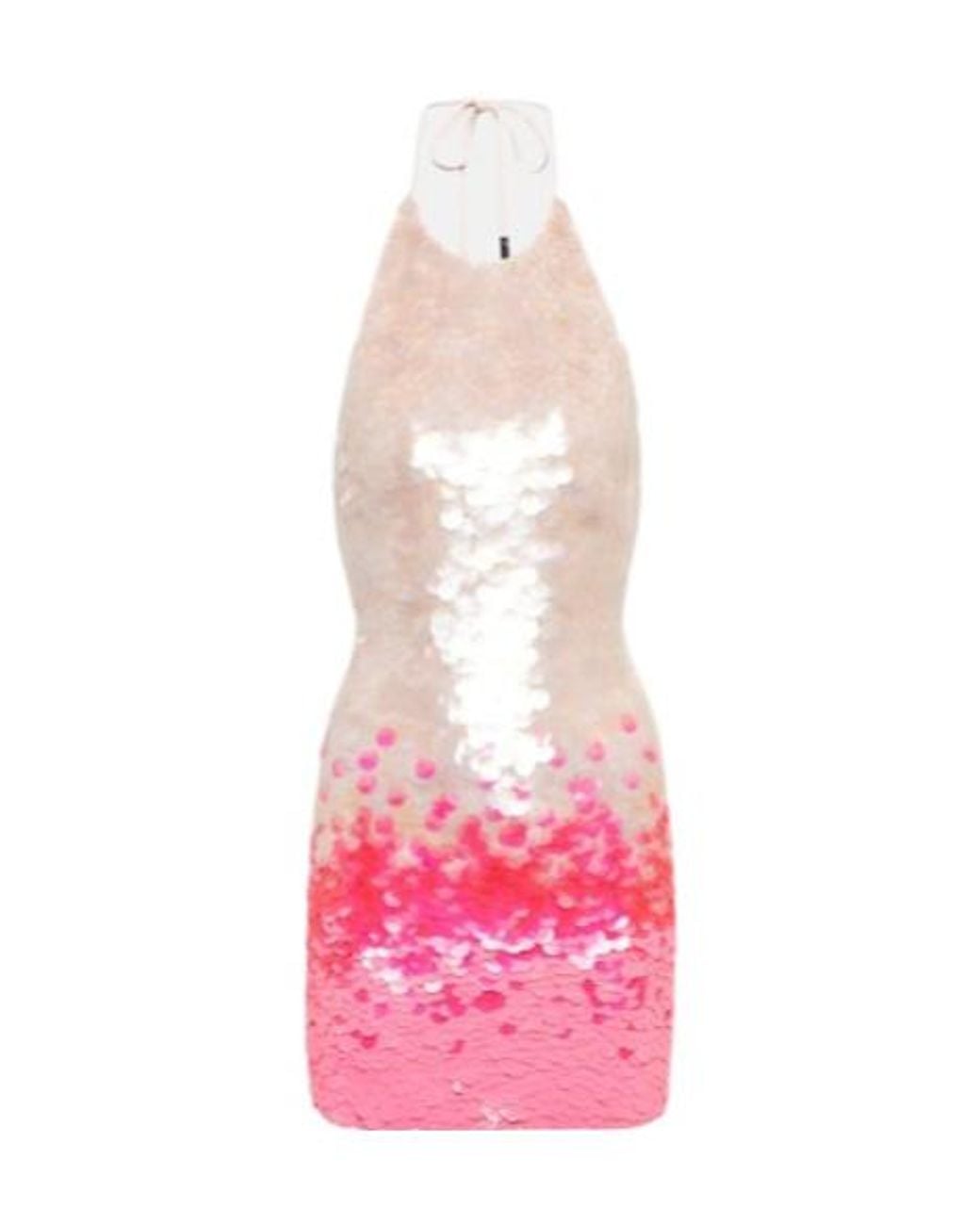 David Koma Pink Gradient Sequin Minidress