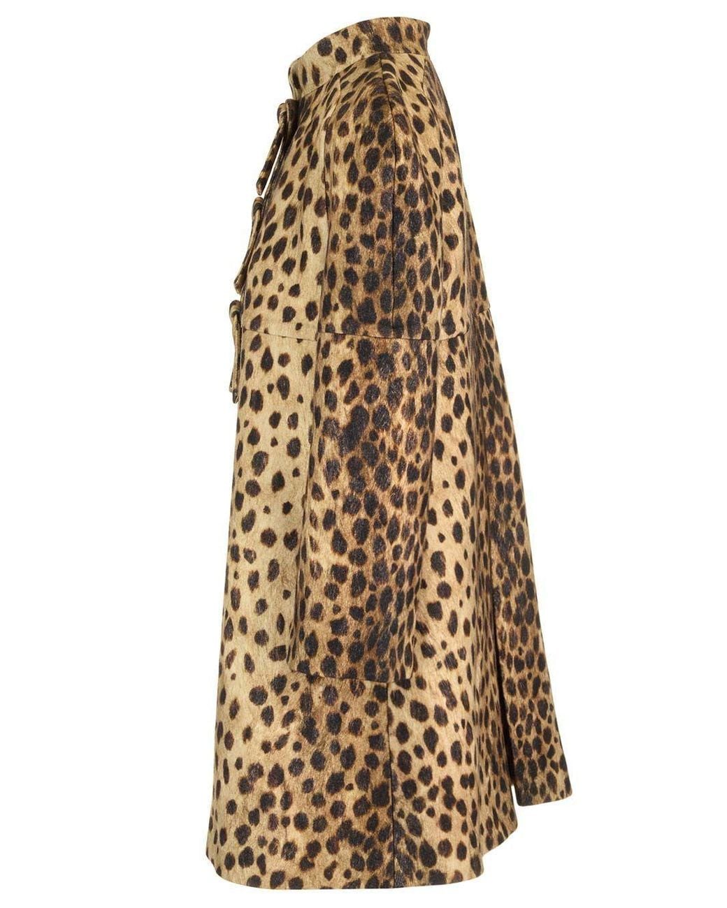 Valentino Natural Jaguar Spots Leopard Printed Coat