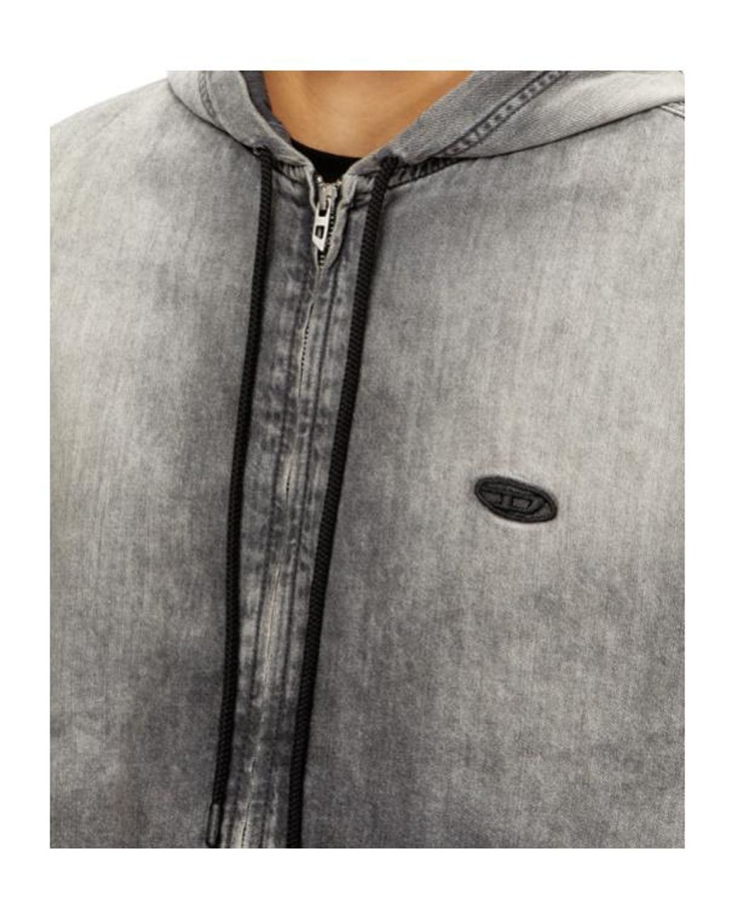 DIESEL Gray D-Offy-S Hooded Jacket for men