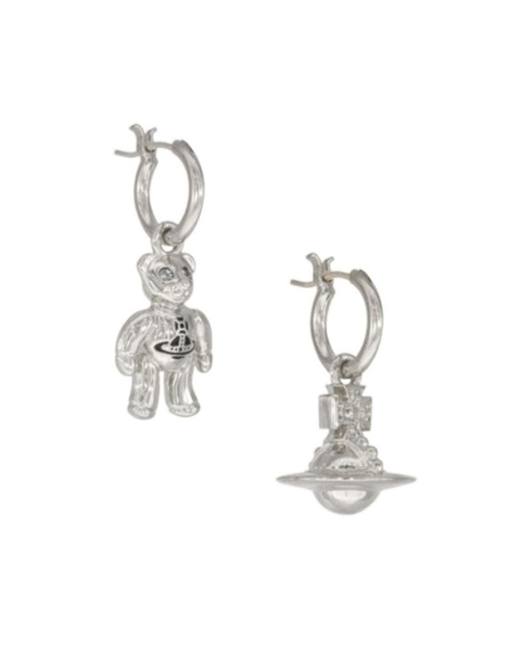 Vivienne Westwood Metallic Ruby Small Hoop Earrings