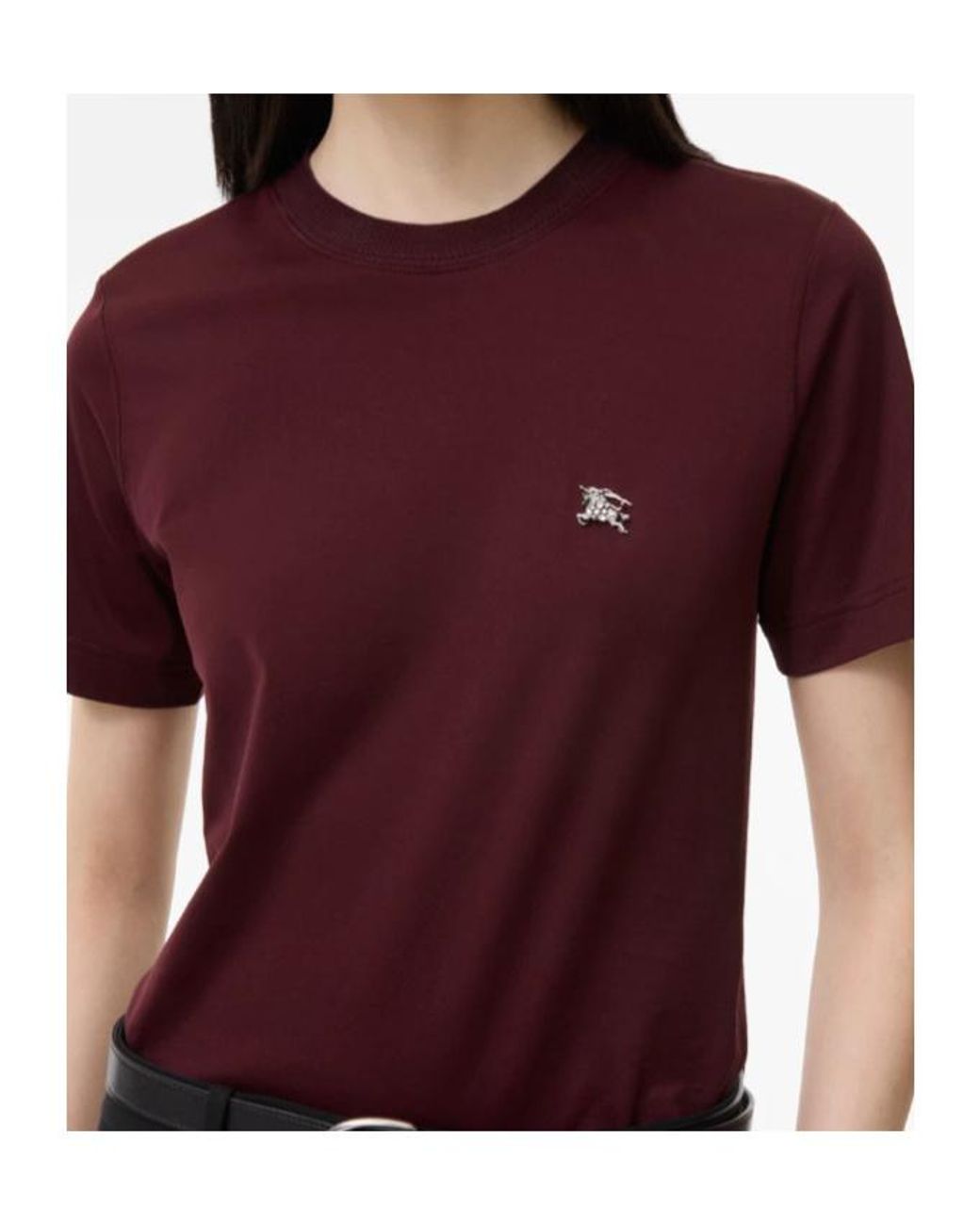 Burberry Red Logo-Detail T-Shirt