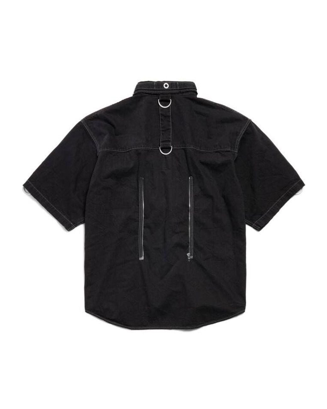 Balenciaga Black D-Ring Cargo Shirt for men