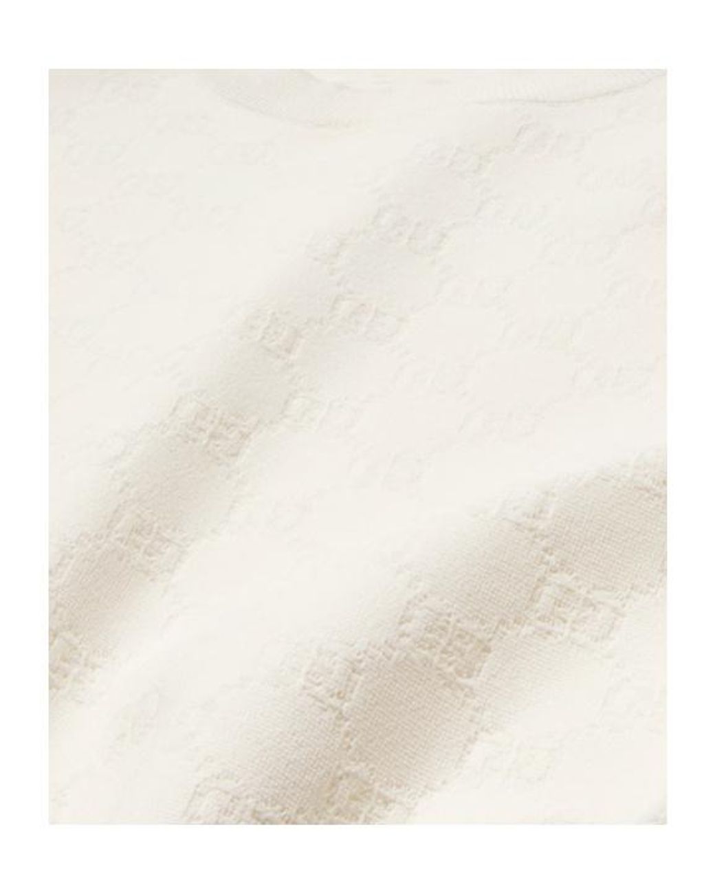 Gucci White Technical Gg Jacquard Fabric T-Shirt for men