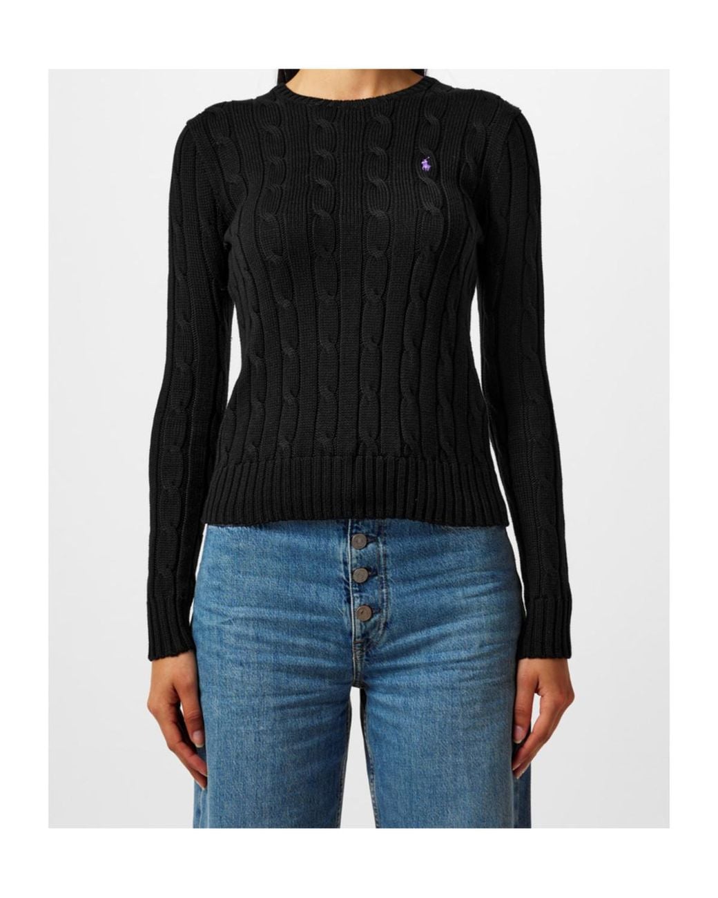 Polo Ralph Lauren Black Julianna Crewneck Sweater