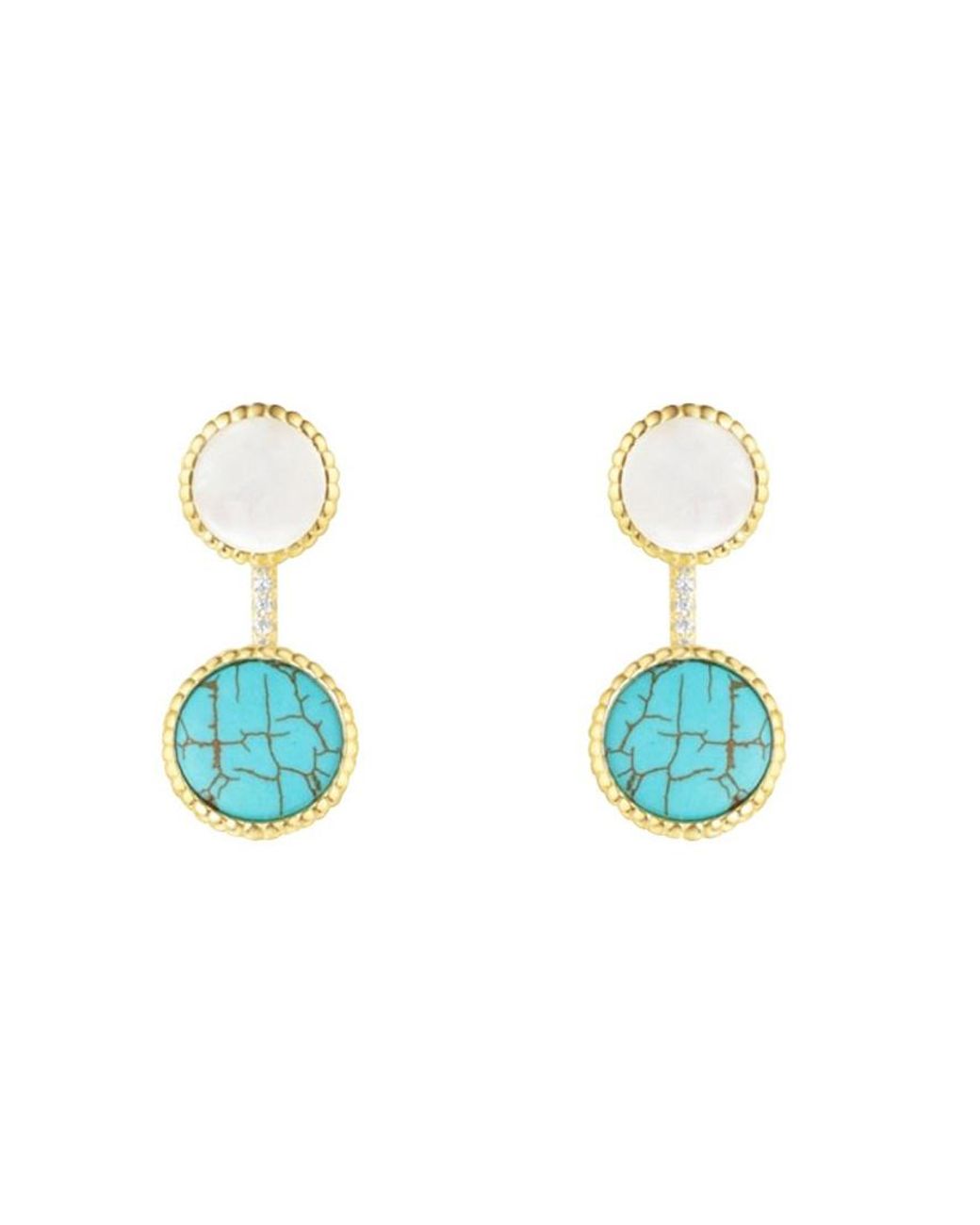 Apm Monaco Blue Pendant Earrings