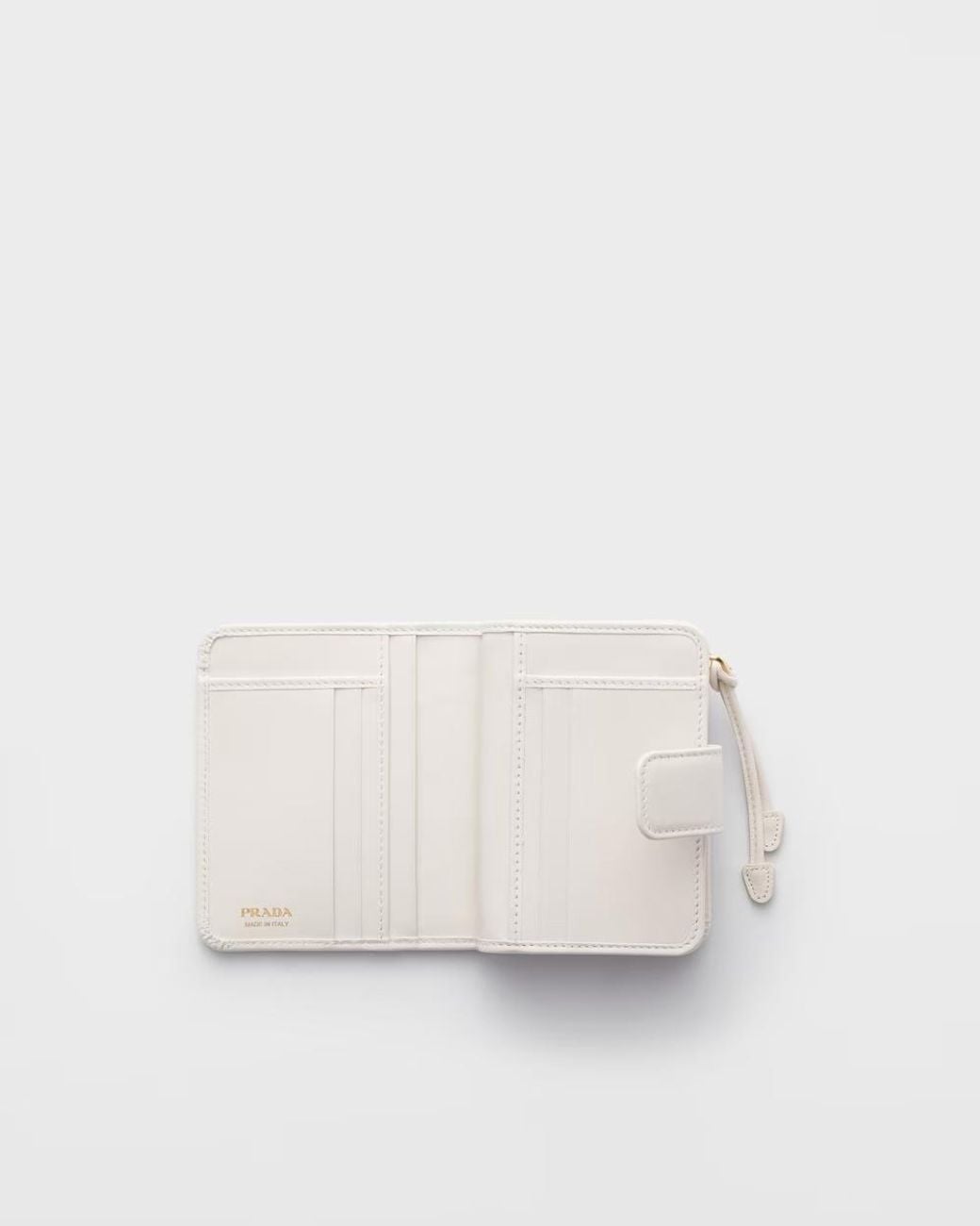 Prada White Small Leather Wallet
