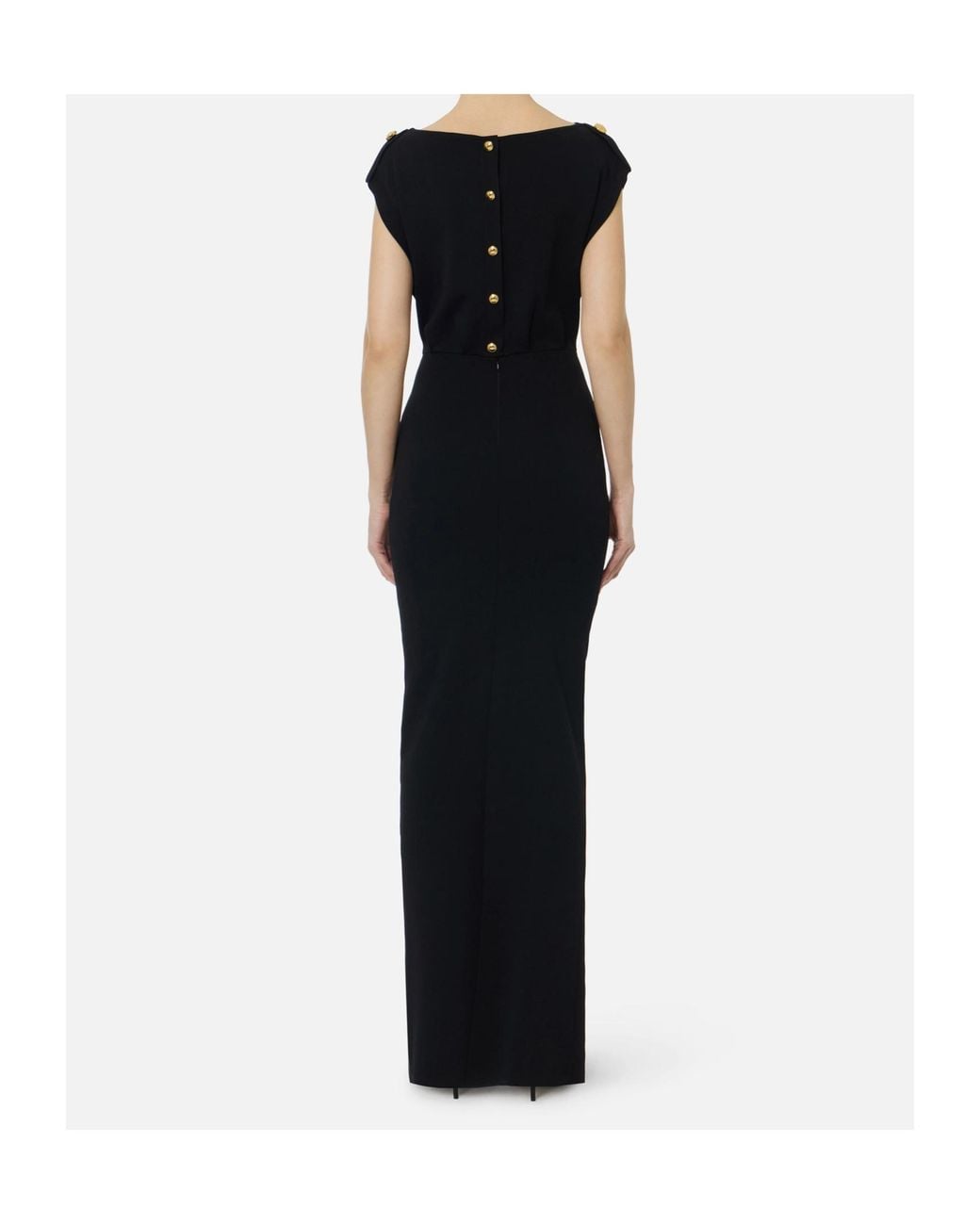 Elisabetta Franchi Black Carpet Full Milano Stitch Knitted Dress