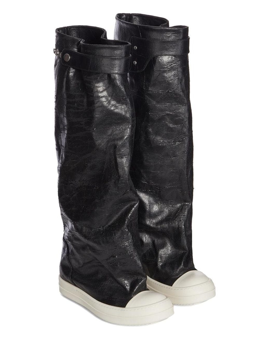 Rick Owens Black Tower Elephant Round-Toe Boots
