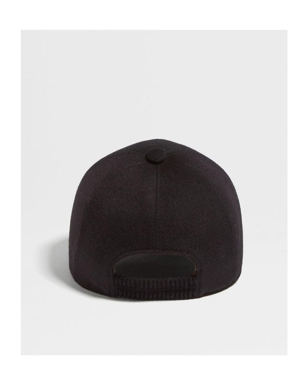 Zegna Black Oasi Cashmere Baseball Cap for men