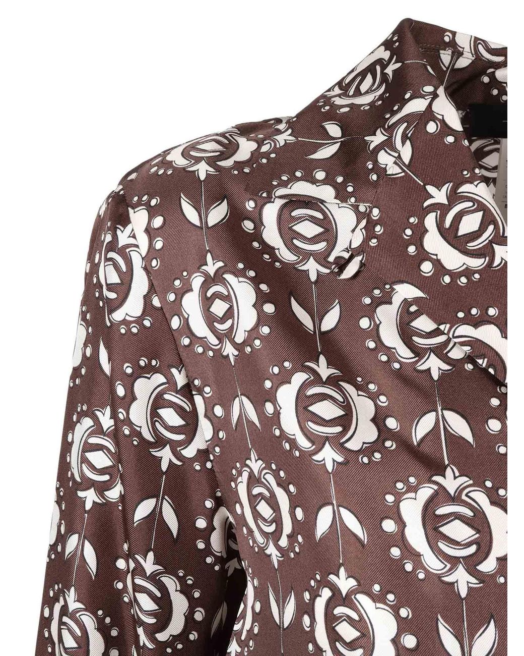 Weekend by Maxmara Brown Oncia All-Over Printed Button-Up Shirt