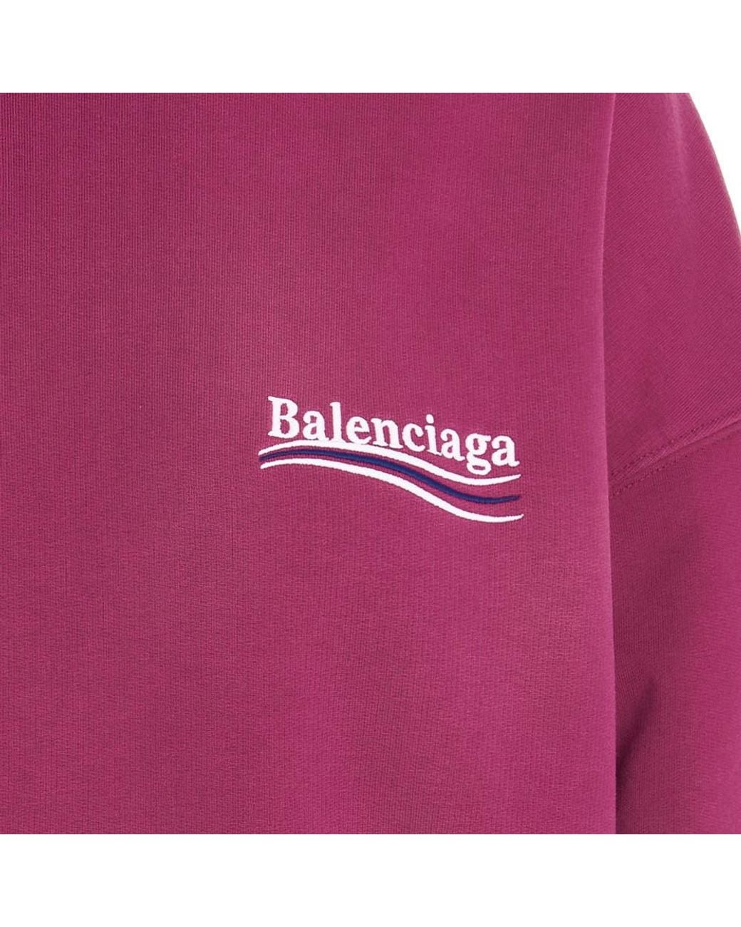 Balenciaga Pink Political Campaign Medium Fit Hoodie