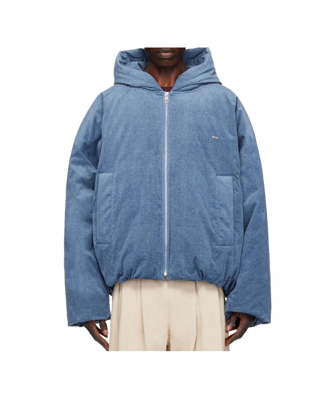 Wooyoungmi Blue Hooded Down Jacket for men