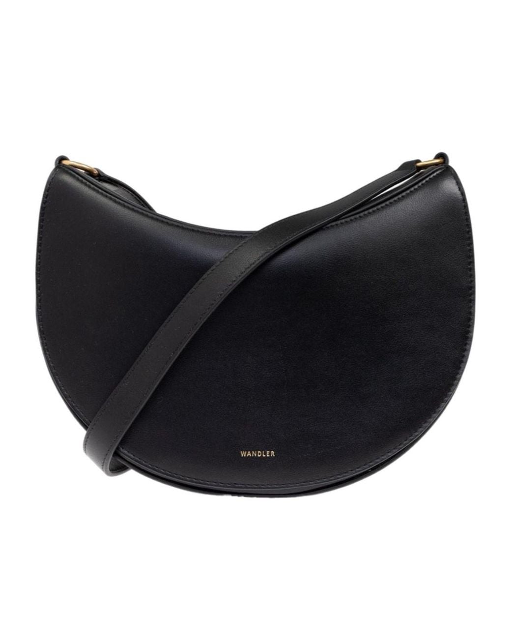 Wandler Black Kate Logo Stamp Large Shoulder Bag