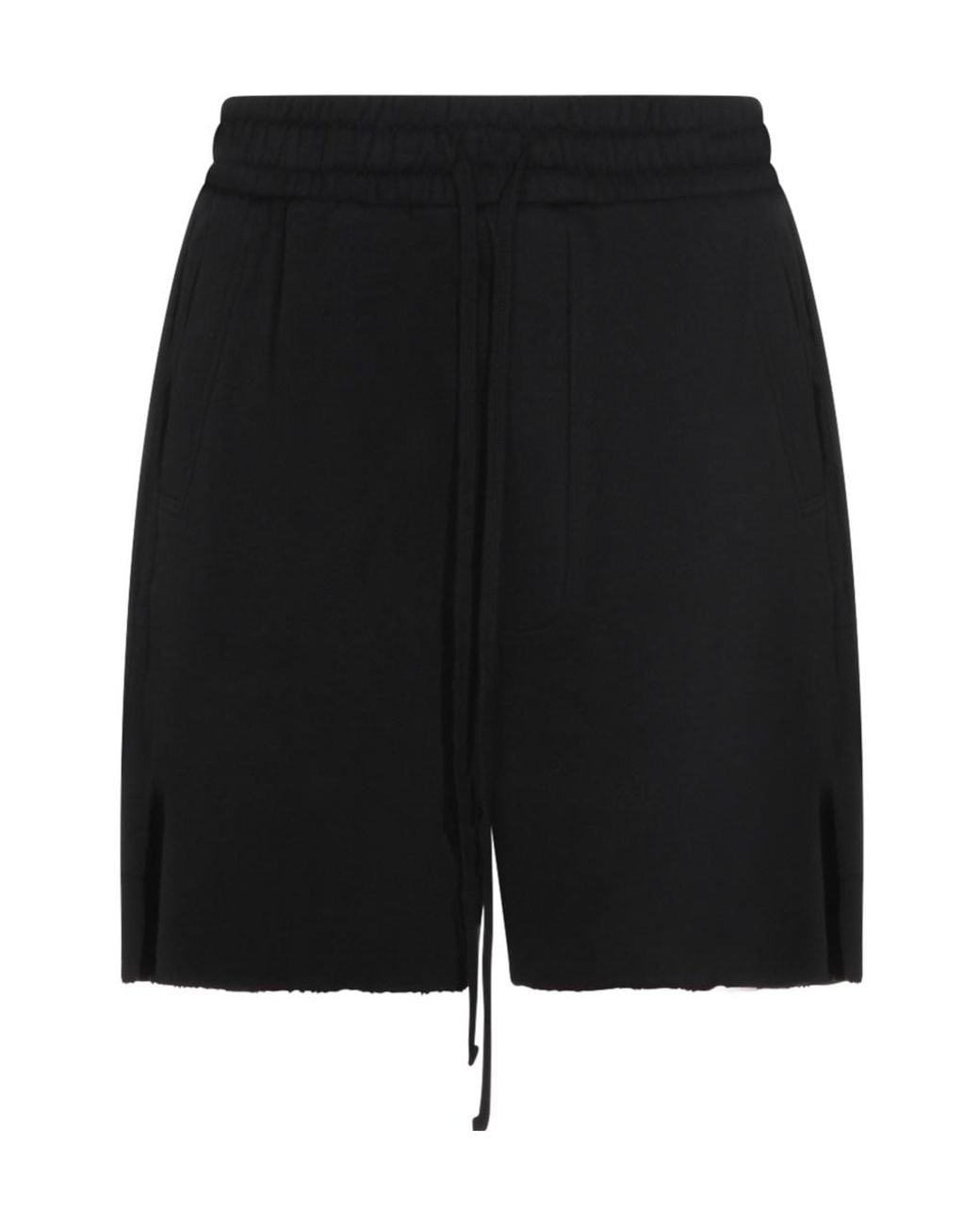 Thom Krom Black Drawstring Pocket Shorts for men