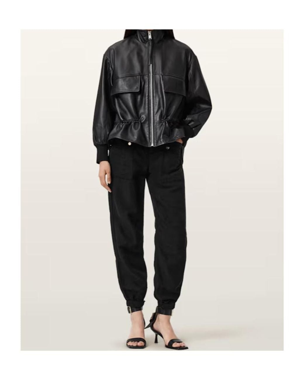 AllSaints Black Val Utility Pants
