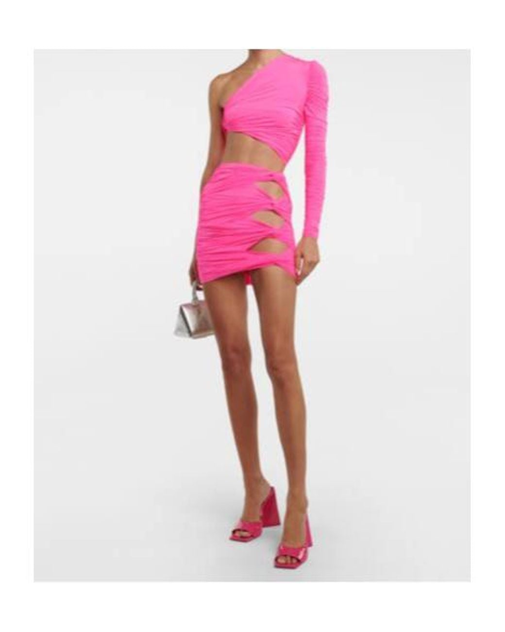 Alex Perry Pink Keats One-Shoulder Minidress