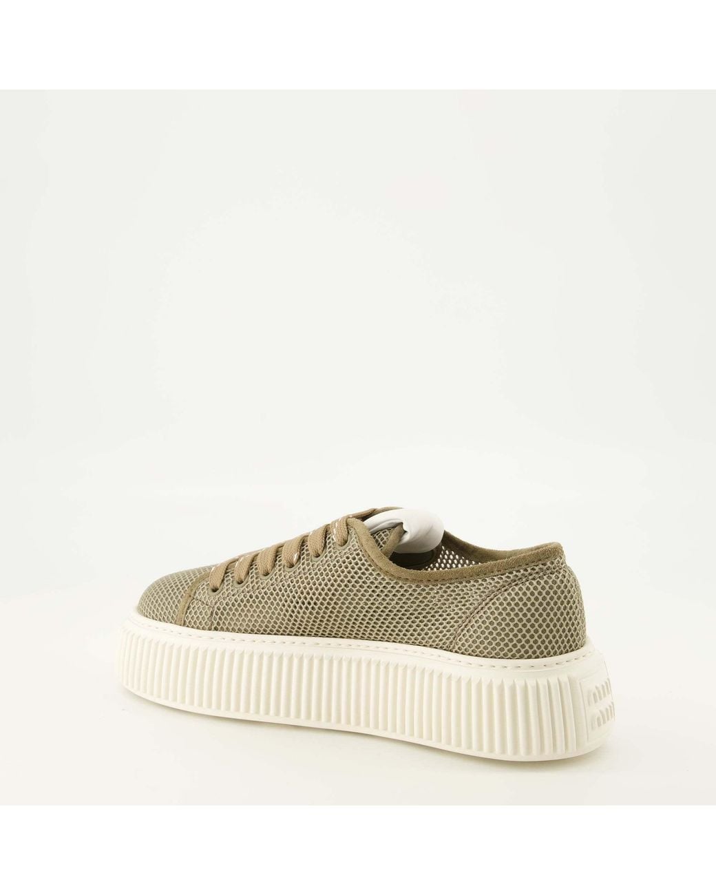 Miu Miu Multicolor Mesh Platform Sneakers