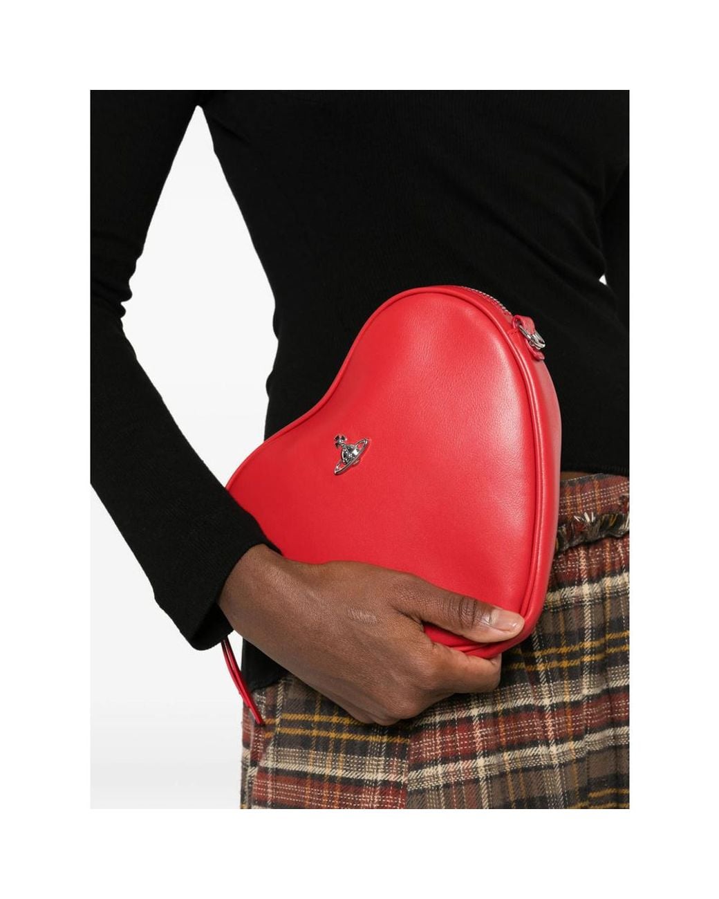 Vivienne Westwood Red Heart-Shaped Shoulder Bag