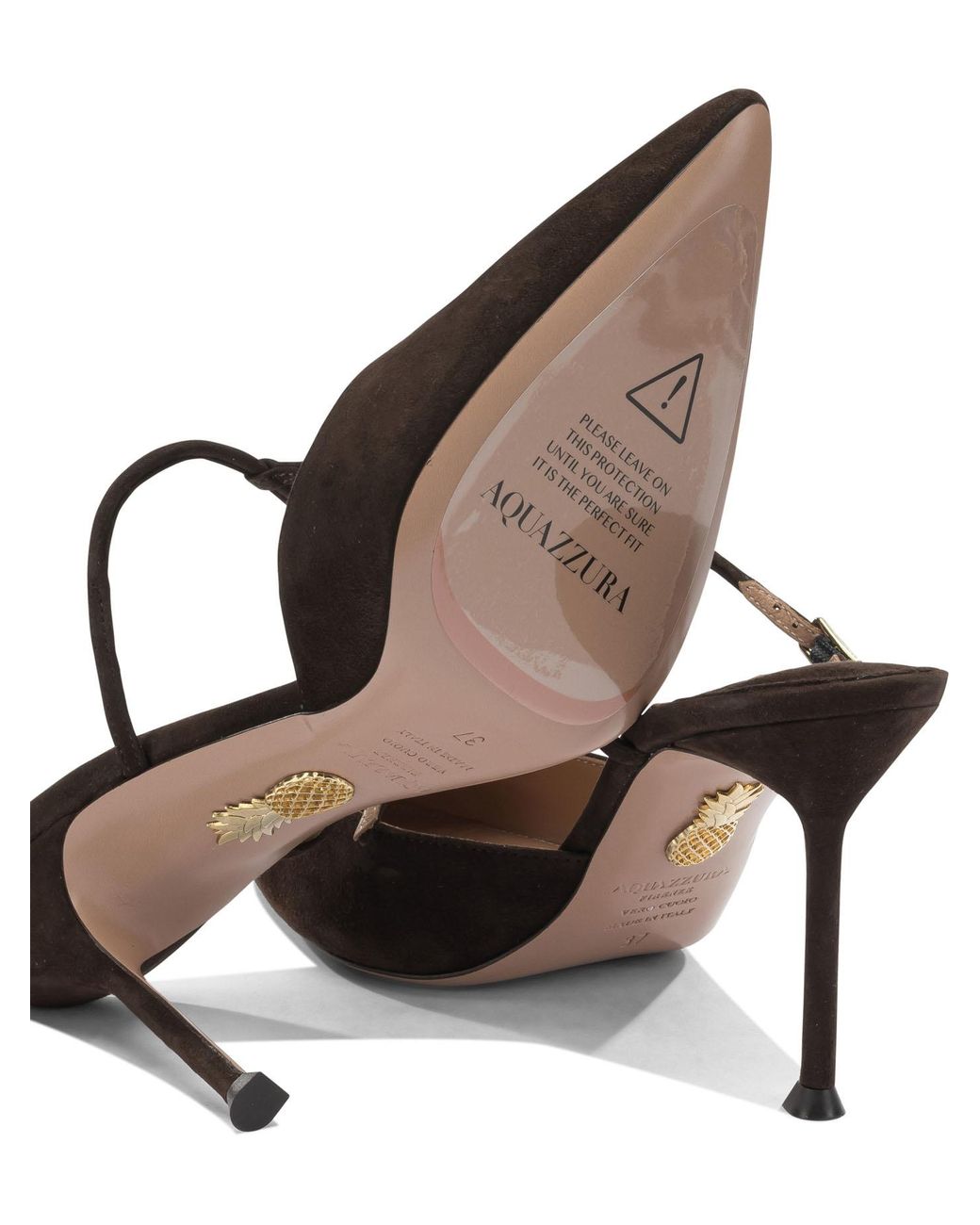 Aquazzura Brown Sorbonne Mules