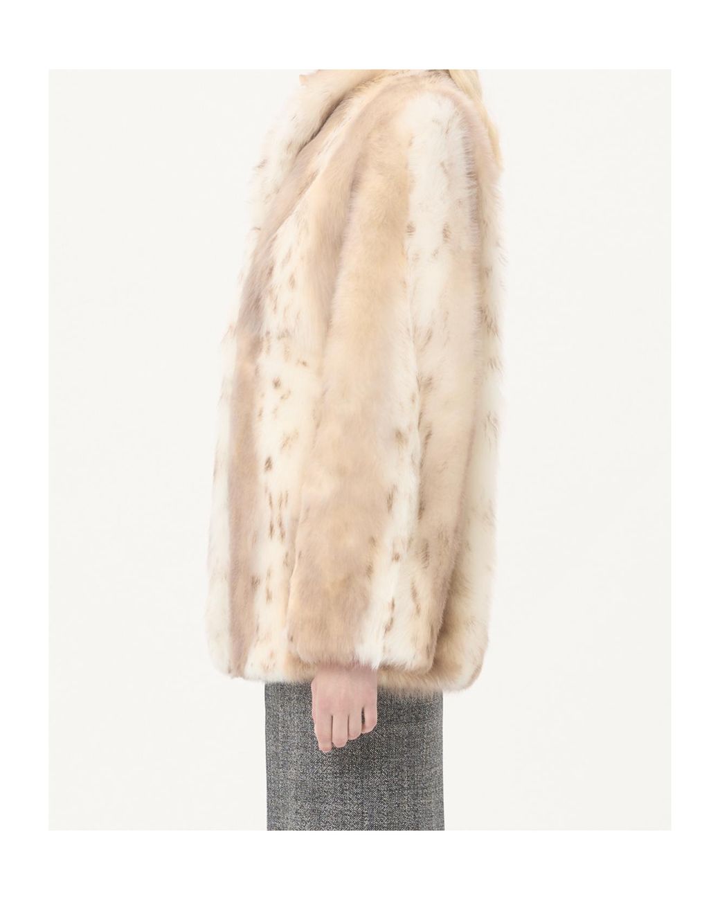 Valentino Natural Hook Closure Long-Sleeved Coat
