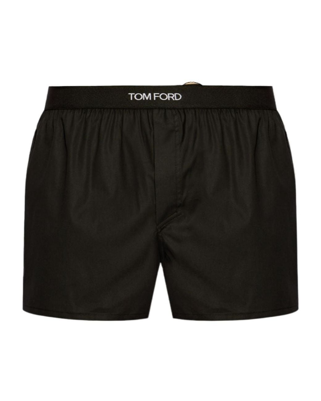 Tom Ford Black Logo Waistband Stretched Boxers for men