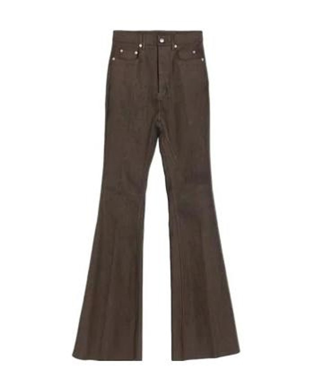 Rick Owens Brown Straight-Leg Jeans