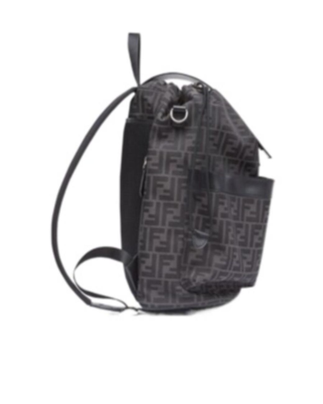 Fendi Gray Ff Jacquard Strike Medium Backpack for men
