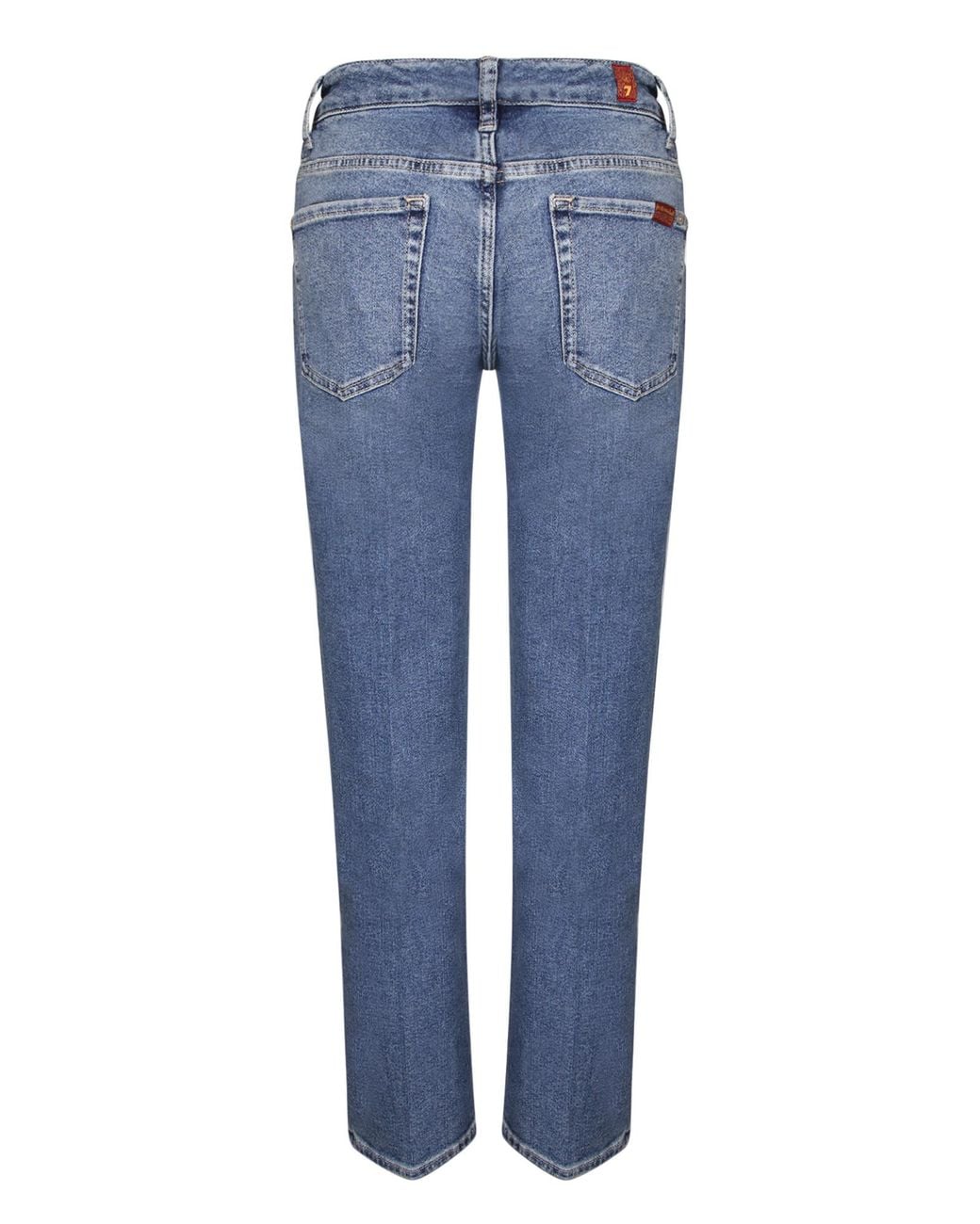 7 For All Mankind Blue Denim Trousers With Belt Loops