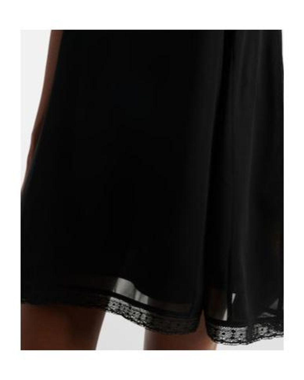 Posse Black Priscilla Lace-Trimmed Silk Minidress