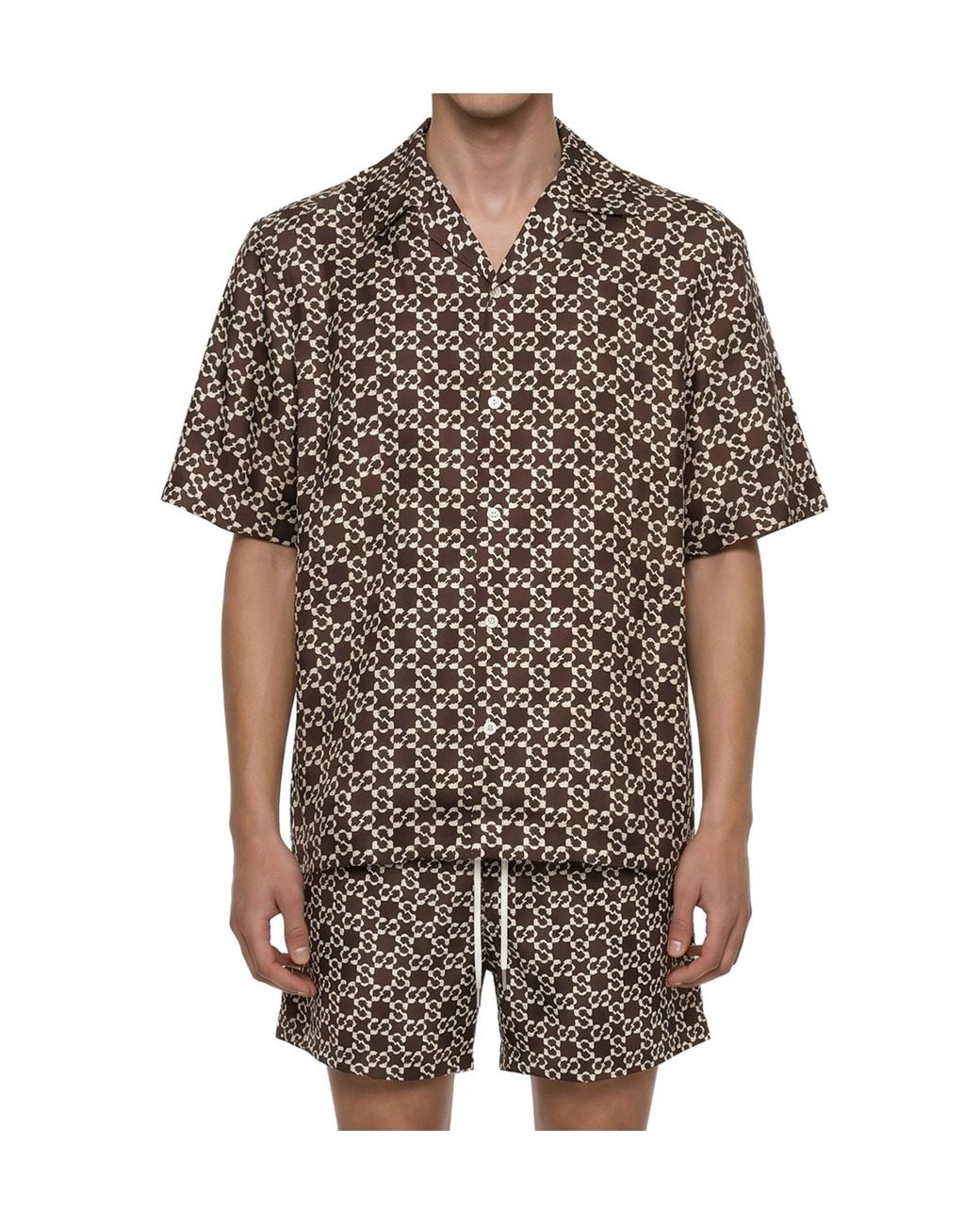 Jonathan Simkhai Gray Casper Printed Shirt for men