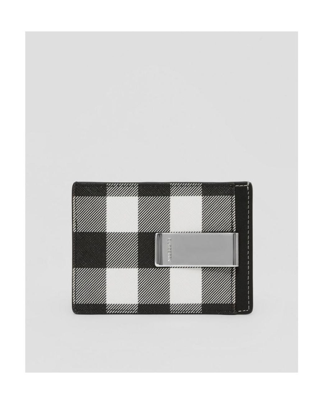 Burberry Black Check-Print Card Case for men