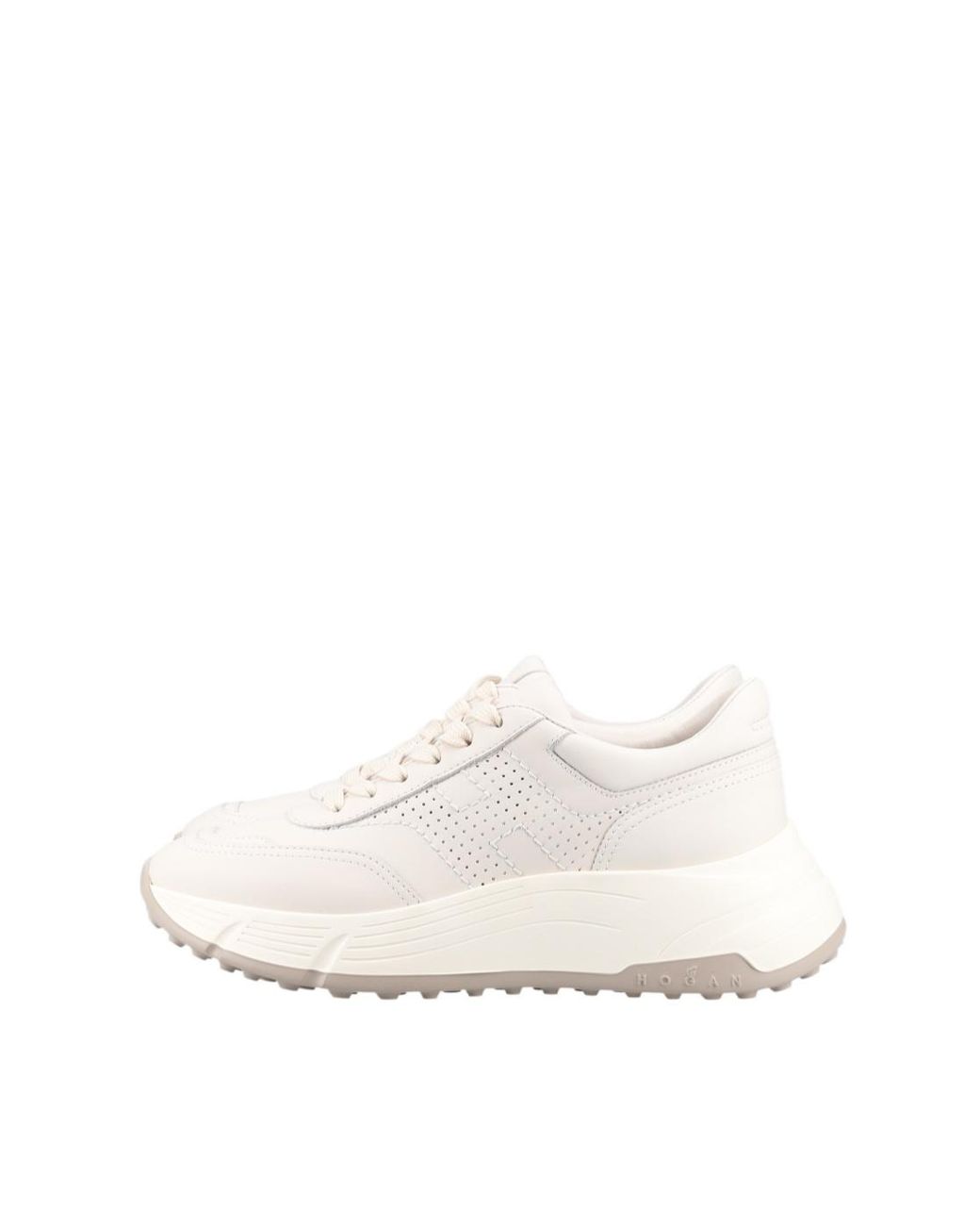 Hogan White H669 Lace-Up Sneakers
