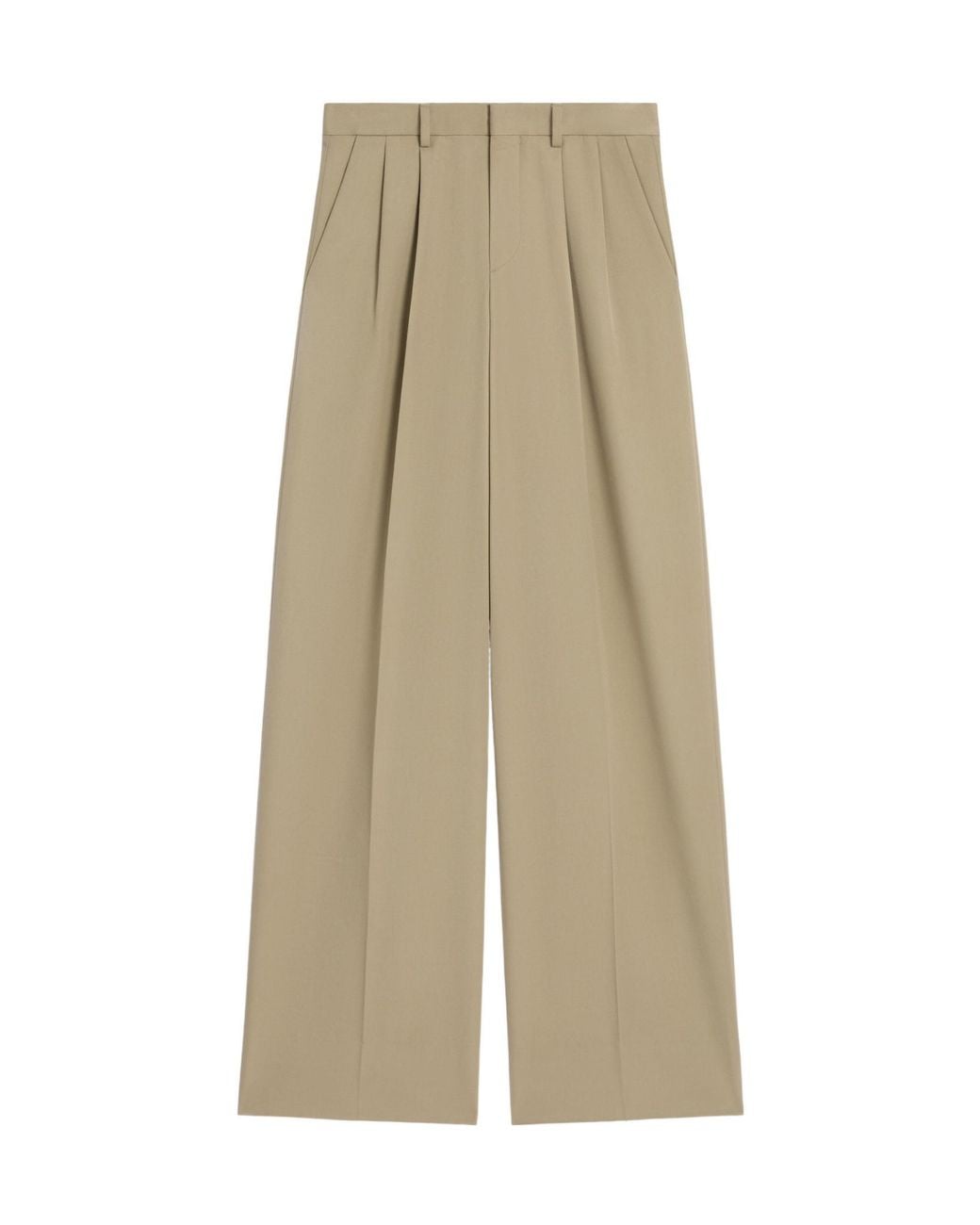 Céline Natural Pleated Trousers