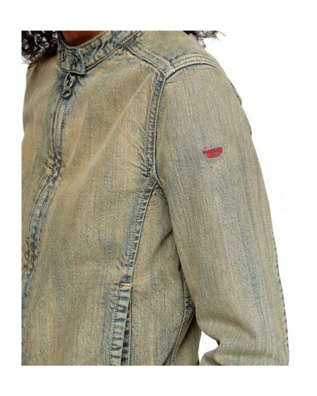 DIESEL Green De-Mornin Zip-Up Jacket