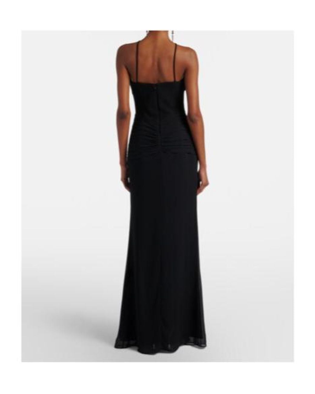 Rebecca Vallance Black Astros Embellished Draped Gown
