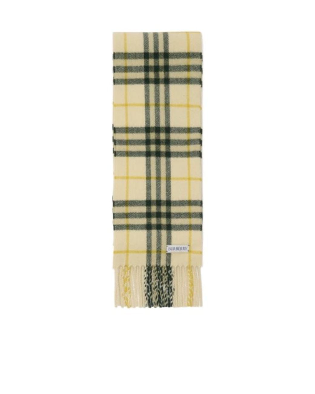 Burberry Metallic Checked Fringe Detailed Scarf for men