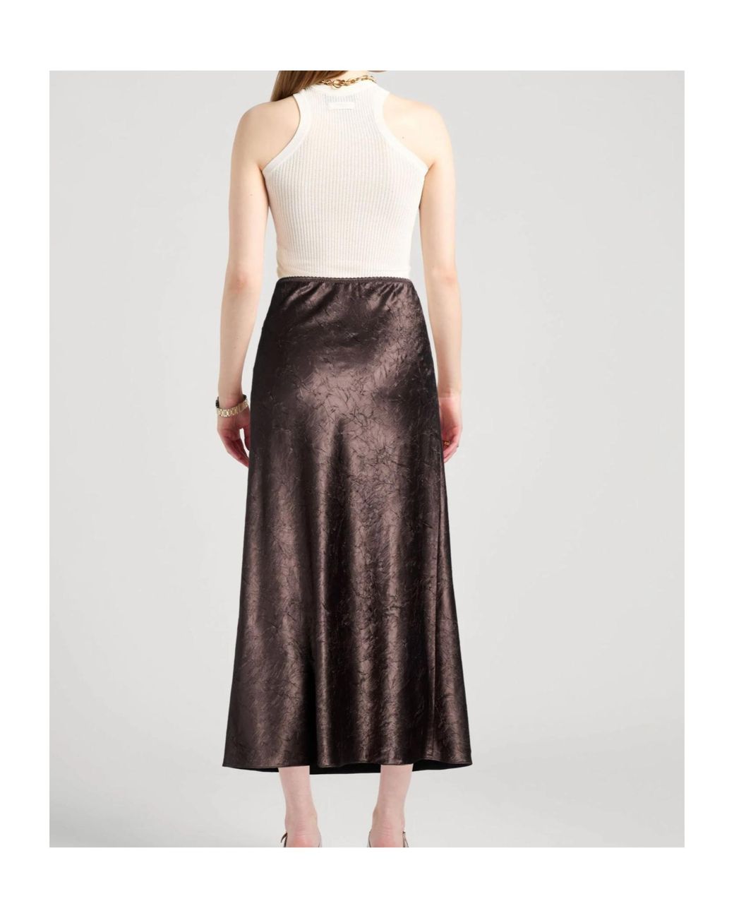 MAX&Co. Brown Midi Skirt