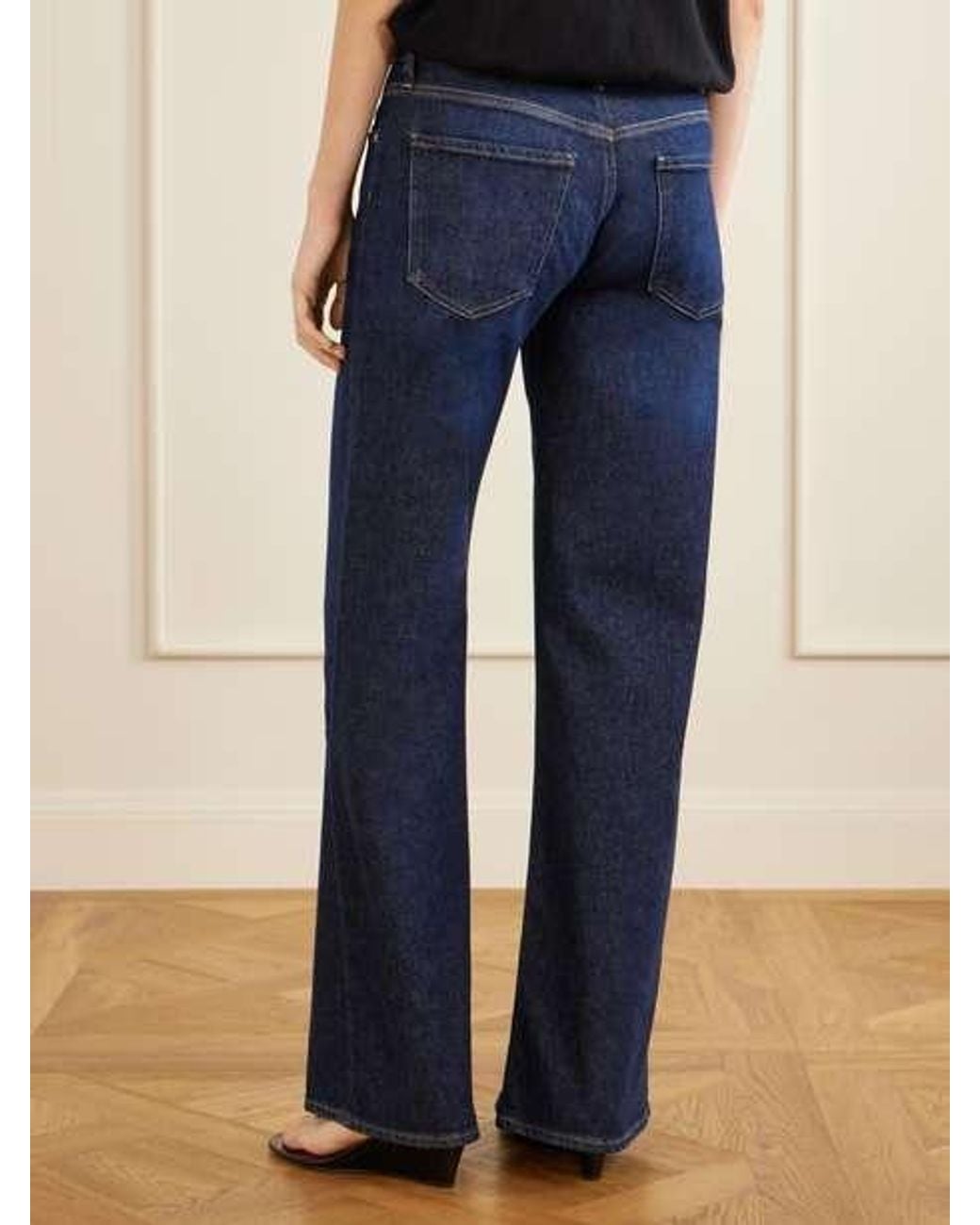 Citizens of Humanity Blue Nora Mid-Rise Wide-Leg Jeans