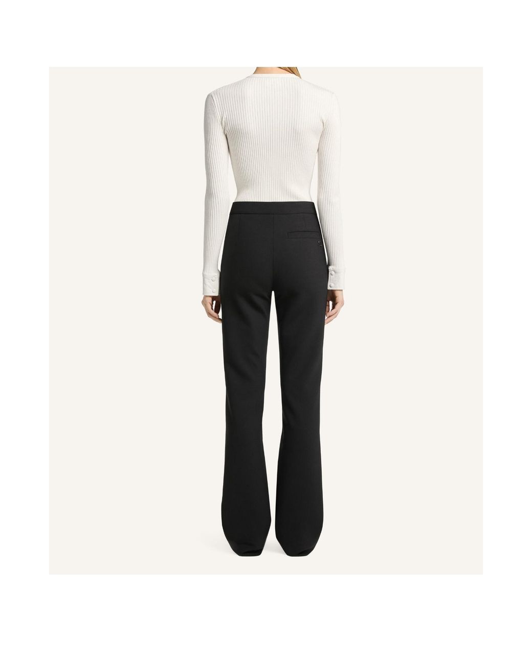Courreges White Ribbed-Knit Vinyl-Trim Cardigan