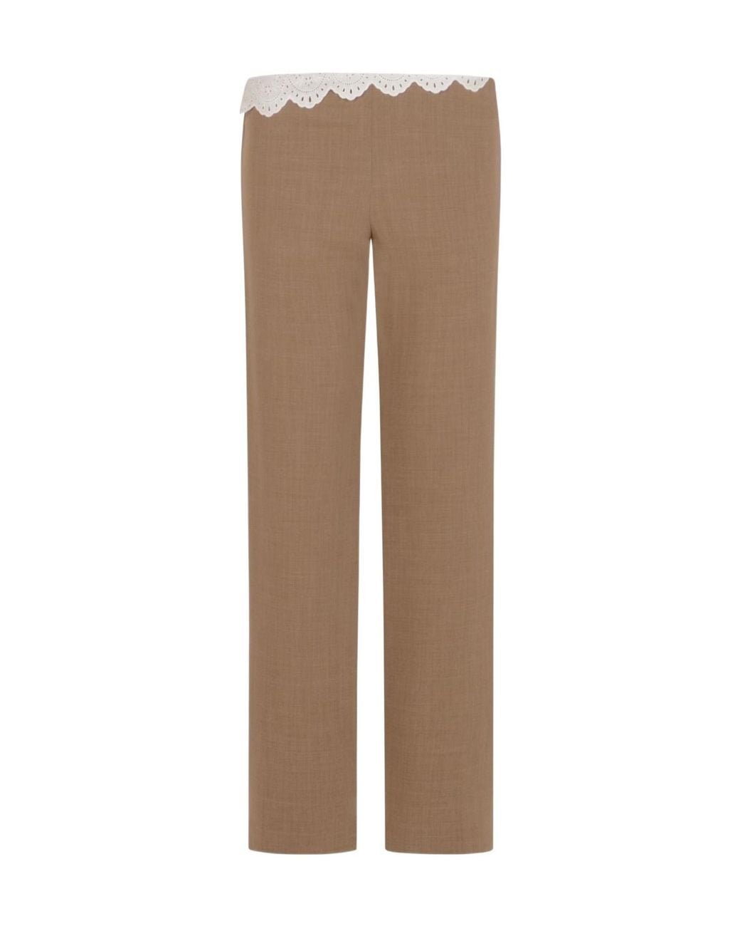 Magda Butrym Natural Scallop-Waist Pants