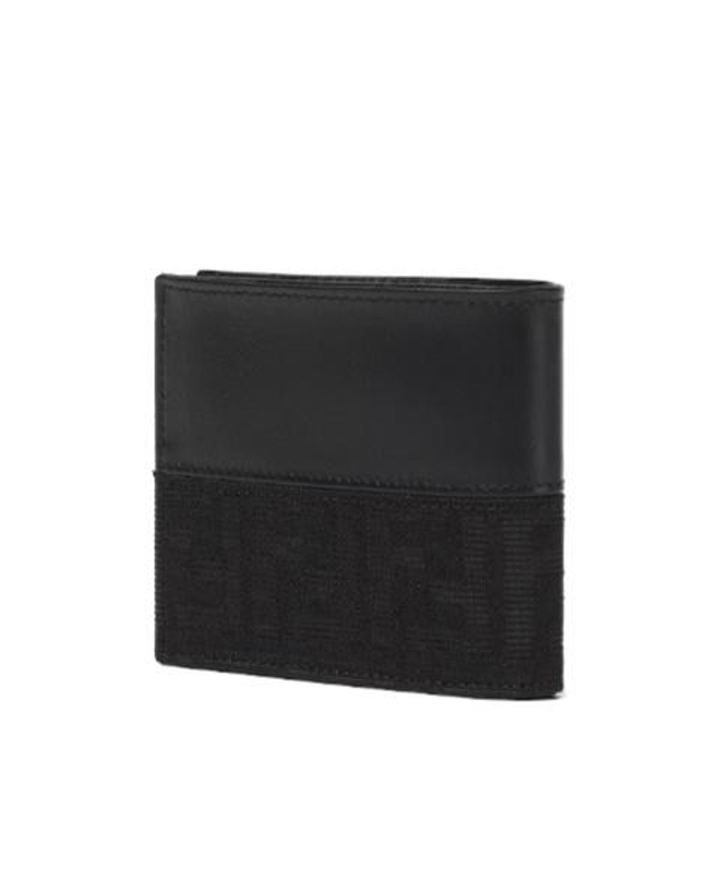 Fendi Black Ff Jacquard Bi-Fold Wallet for men