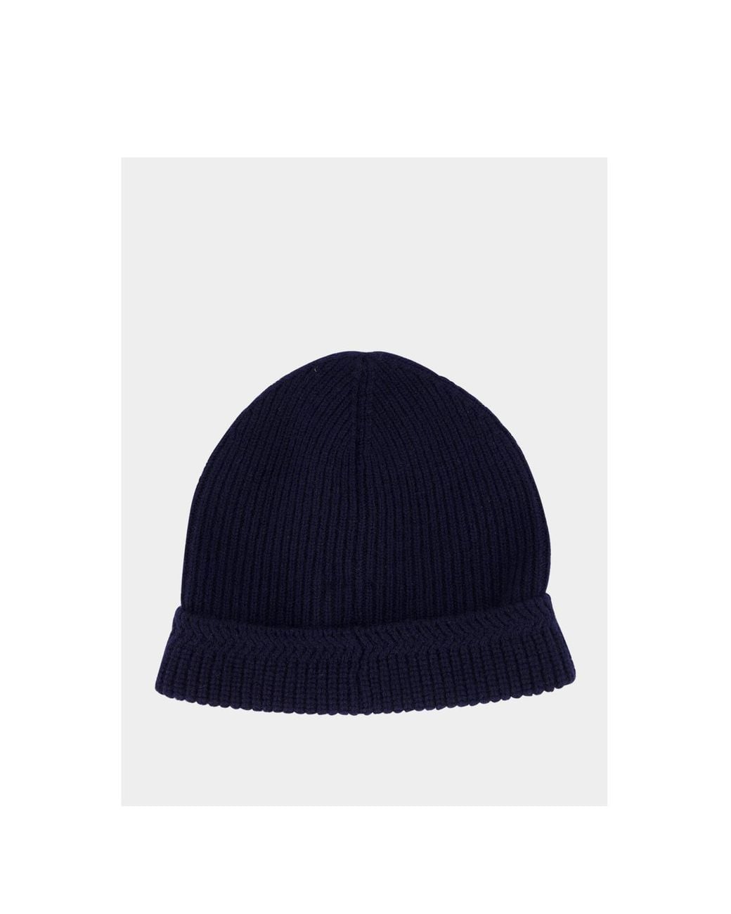 Tom Ford Blue Tf Patch Ribbed Beanie for men